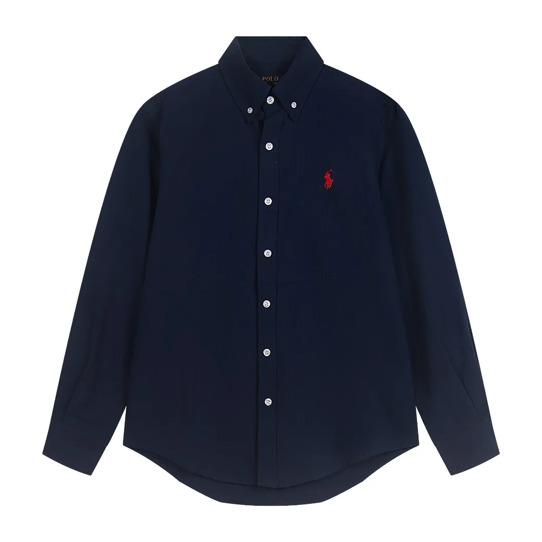 P230 Color: Navy Blue/Original Blue/Original White/Matte Pink/Khaki/Charcoal Gray Size: S M L The texture is tight and soft ✅ - Custom dyed original pearlescent white buttons with different sizes ✅ - Special shaped chiffon foil is included in the collar door tube, which is not easy to deform and pull ✅ - RL classic version of the Oxford shirt. The thick and stiff feeling brought by the Oxford cloth. Wear it alone as an outer layer. It can be worn in all seasons. It is a must-have item for the wardrobe. Start with your eyes closed.